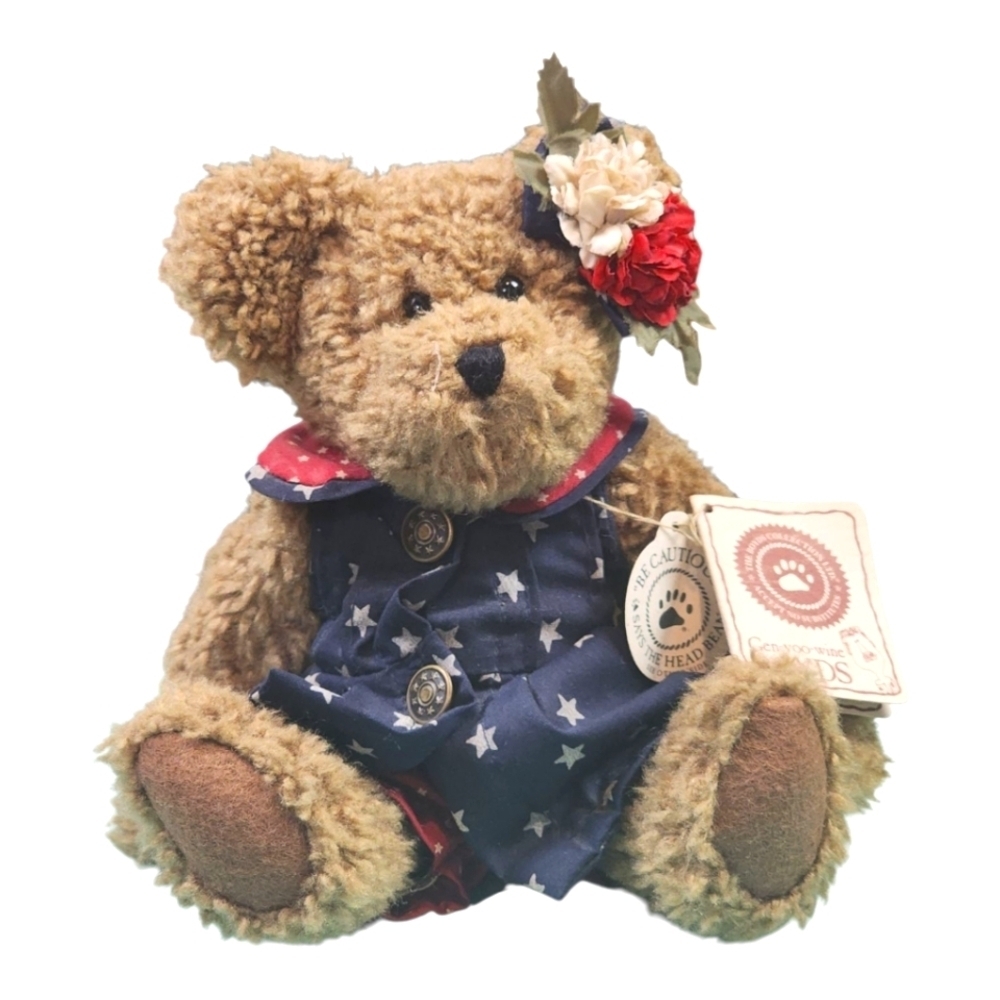 RARE Boyds Bears Bess Bearman 8” “Libearty” Stars Patriotic Plush with Tags
